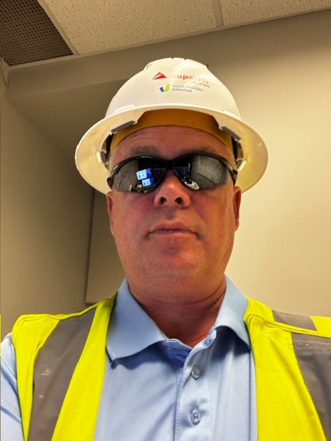 Careers at VCNA - Daniel Marcus, Operations Manager at Superior Materials, in a hard hat and safety vest